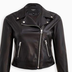 TORRID MOTO JACKET - FAUX LEATHER BLACK